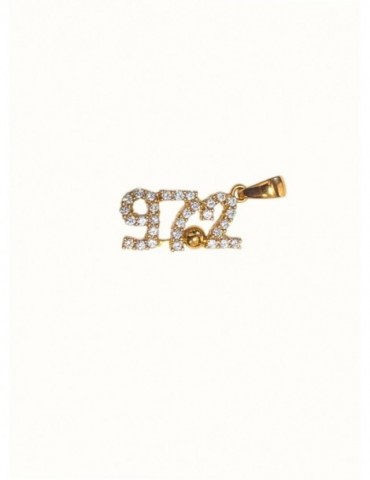 Pendentif 972 Martinique plaqué or