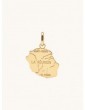 Pendentif carte Réunion plaqué or