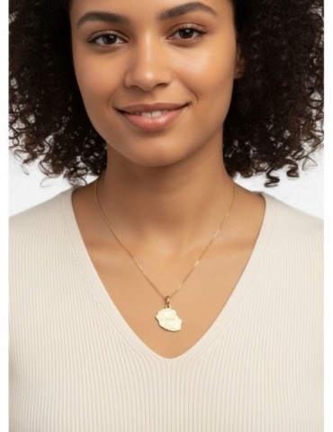 Pendentif carte Réunion plaqué or
