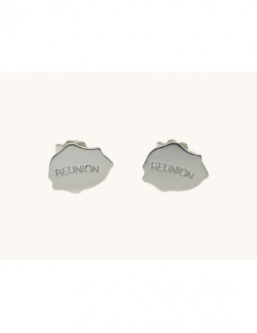 Boucles d'oreilles carte Reunion
