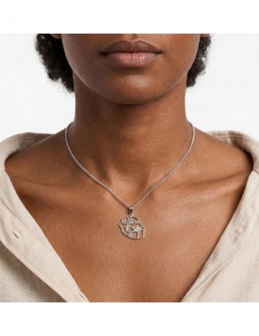 Pendentif carte Réunion lezard palmier