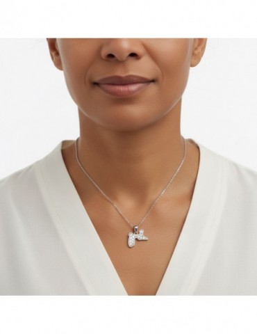 Pendentif carte Guadeloupe argent 925/1000