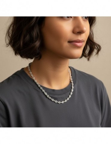 Chaine grain café argent 925/1000