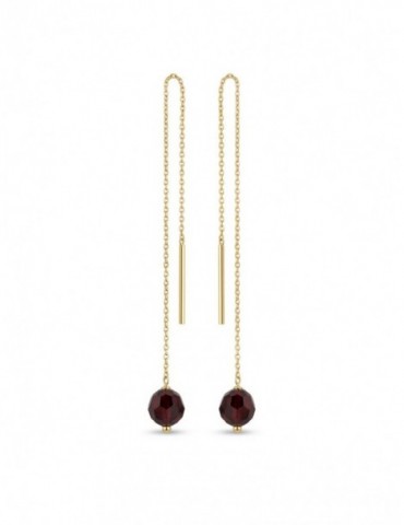 Boucles d'oreilles pendantes Granat