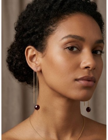 Boucles d'oreilles pendantes Granat