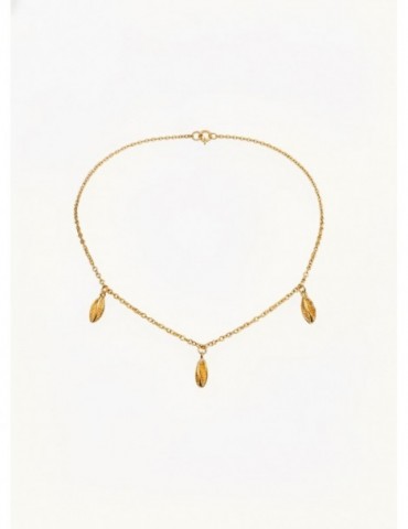 Collier breloques caramboles plaqué or