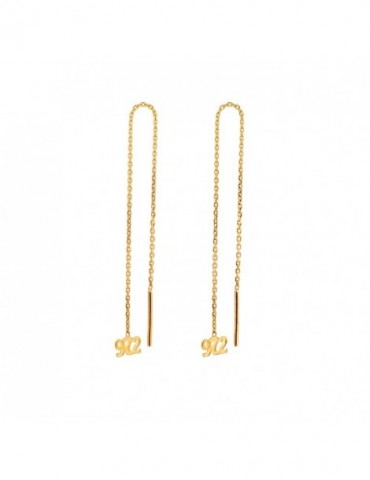 Boucles d'oreilles chaine pendante 972