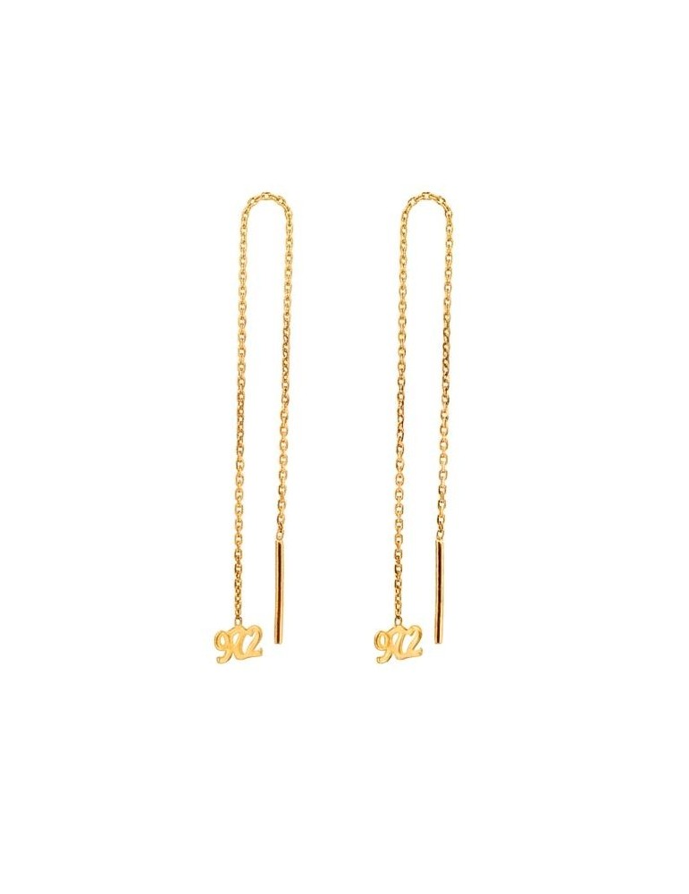 Boucles d'oreilles chaine pendante 972