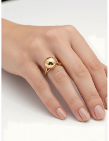 Bague boule plaqué or