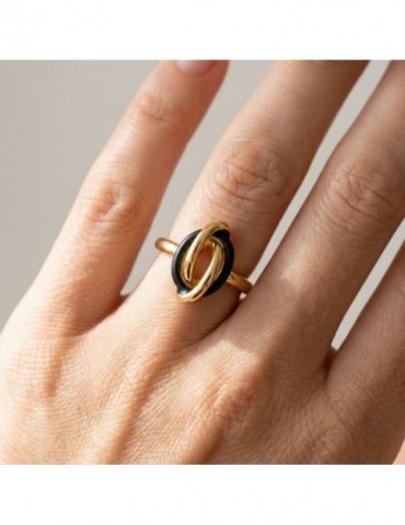 Bague noeud forcat bicolore