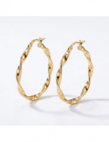 Créole torsade plaqué or