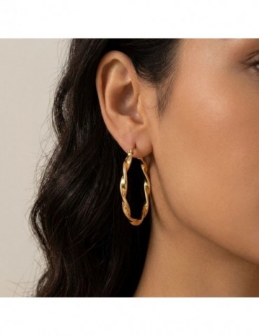 Créole torsade plaqué or