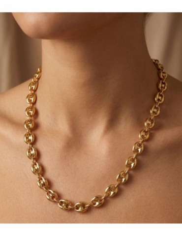 Collier maille grain de café