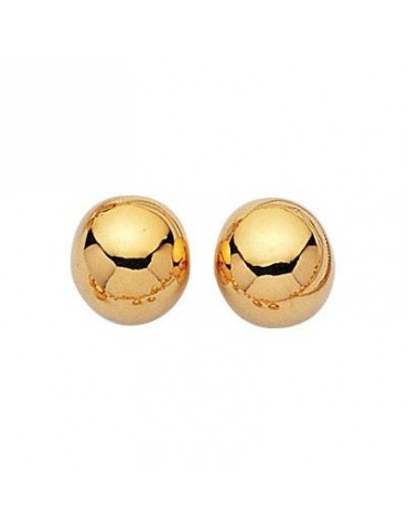 BOUCLES BOULE 7MM PLAQUÉ OR