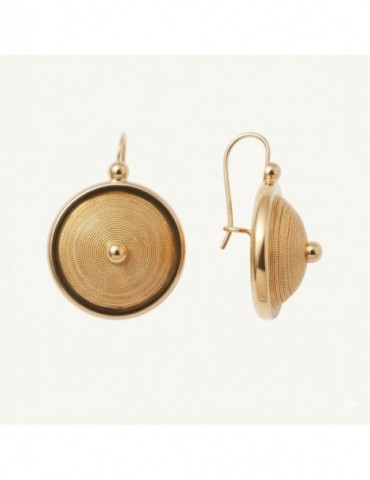 Boucle d'oreille chou plaqué or