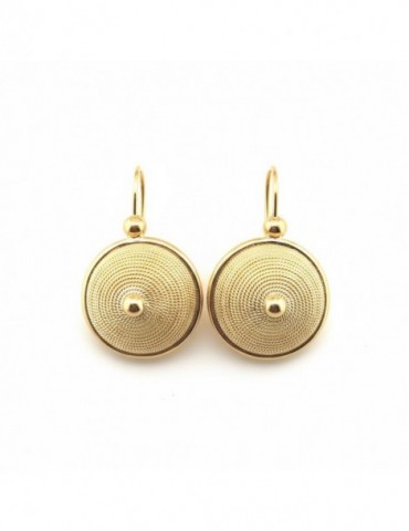 Boucles d'oreilles chou satinée plaqué or