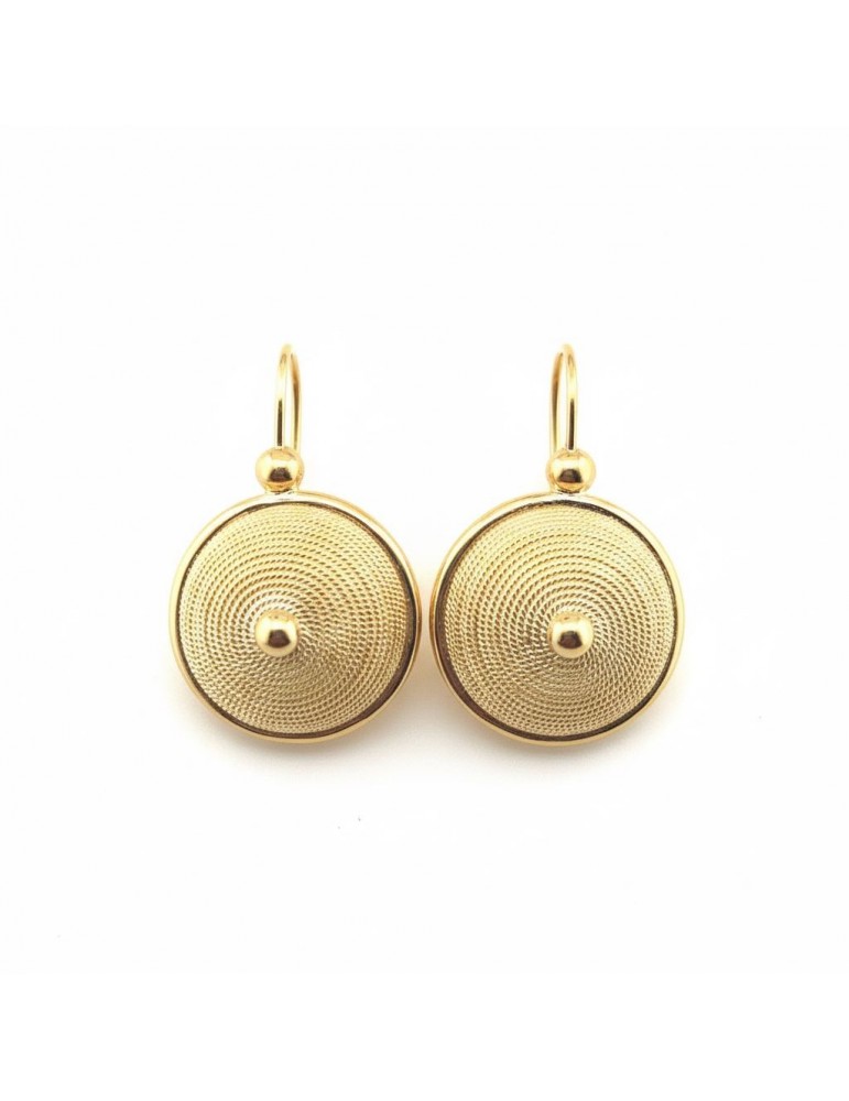 Boucles d'oreilles chou satinée plaqué or