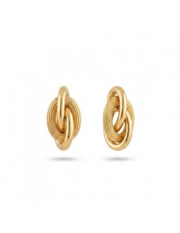 Boucles d'oreilles clou noeuds forcat or 750/1000