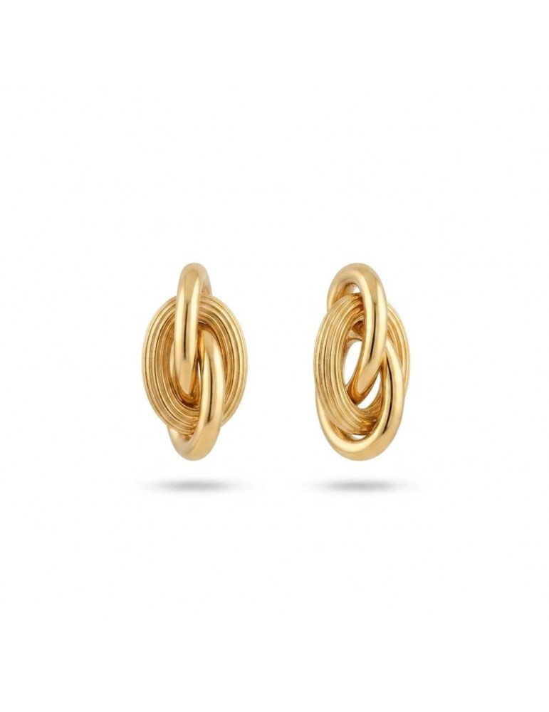 Boucles d'oreilles clou noeuds forcat or 750/1000