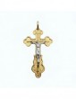 Pendantif croix christ or 750/1000 bicolore