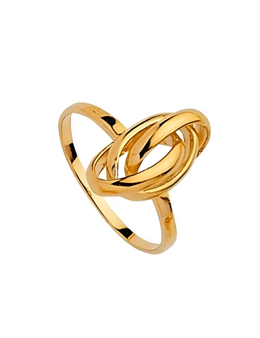 BAGUE NOEUD FORÇAT PLAQUÉ OR