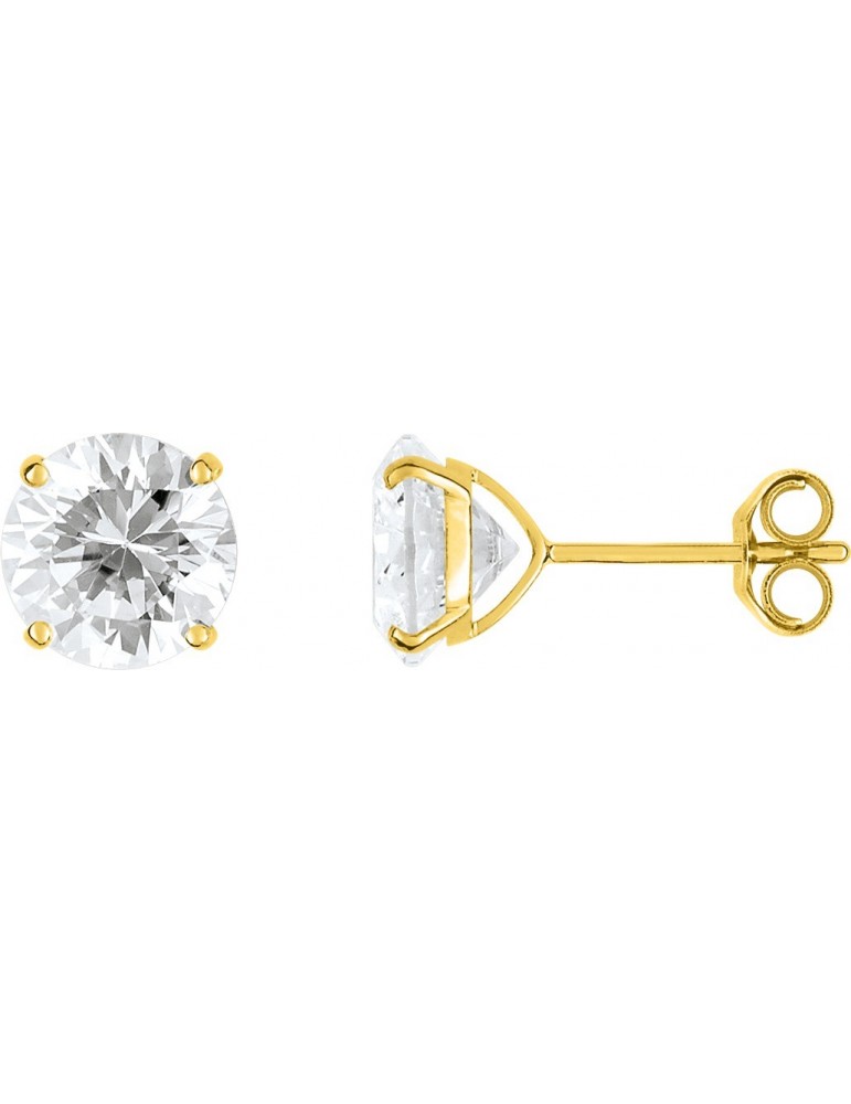 Boucle d'oreilles or 750/1000 oxyde