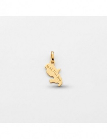 Pendantif carte Martique or 750/1000
