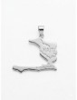 Pendantif carte Haïti argent 925/1000