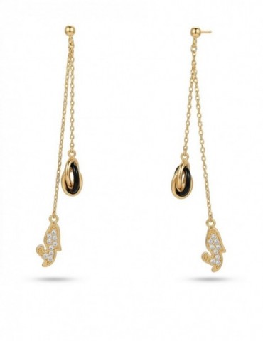 Boucles d'oreilles pendante forçats cartes Martinique