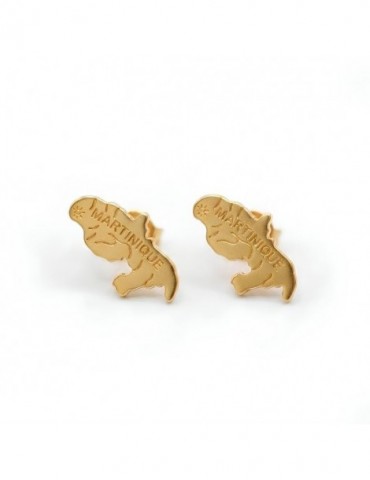 Boucles d'oreilles carte Martinique