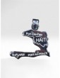 Médaille carte Haiti argent Petit modèle
