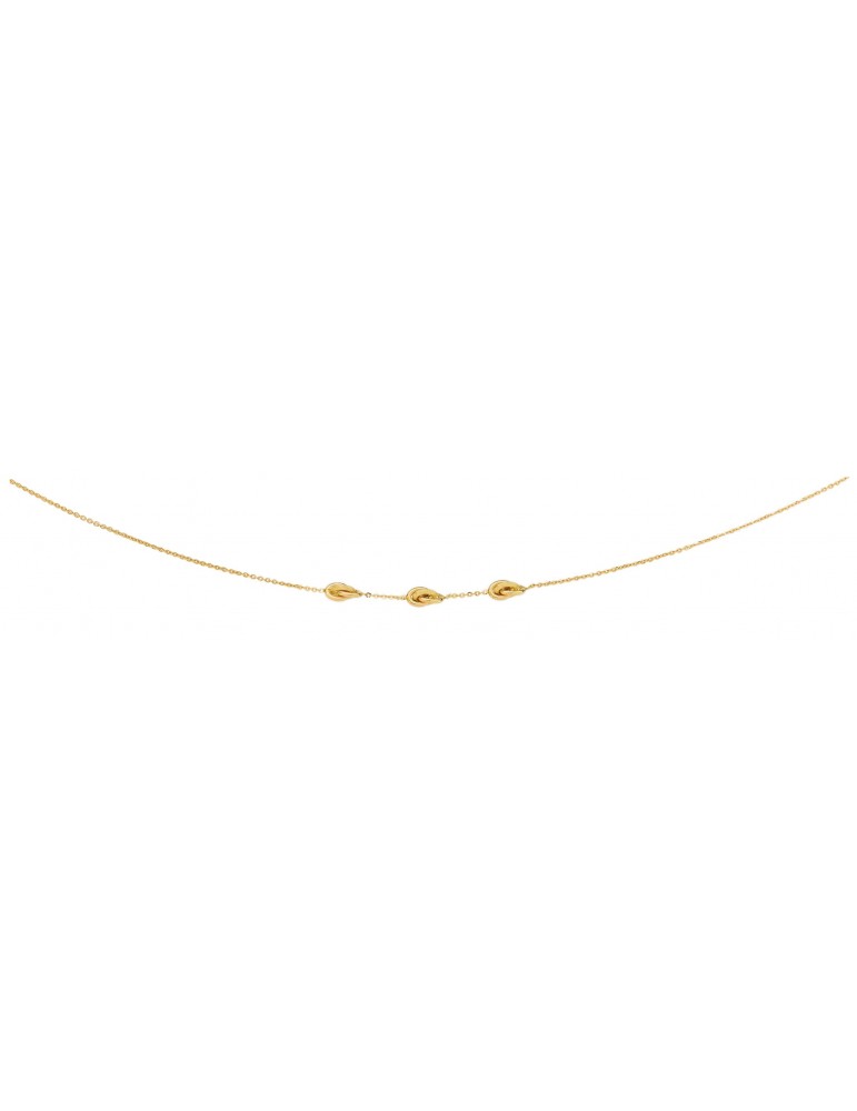 COLLIER NOEUDS FORÇATS OR750/1000