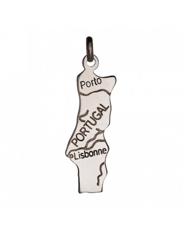 MÉDAILLE CARTE PORTUGAL ARGENT 925/1000