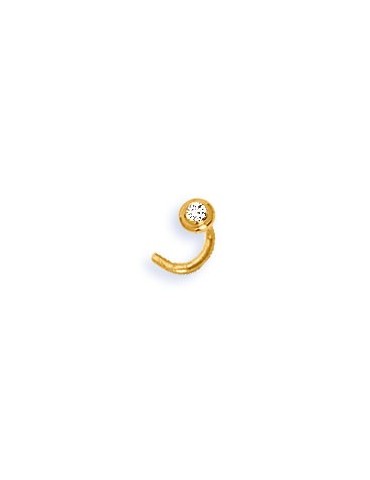 PIERCING DE NEZ OXYDE ZIRCONIUM OR 750/1000