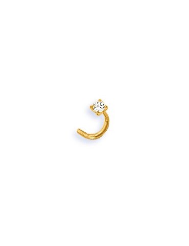 PIERCING NEZ OXYDE ZIRCONIUM OR 750/1000