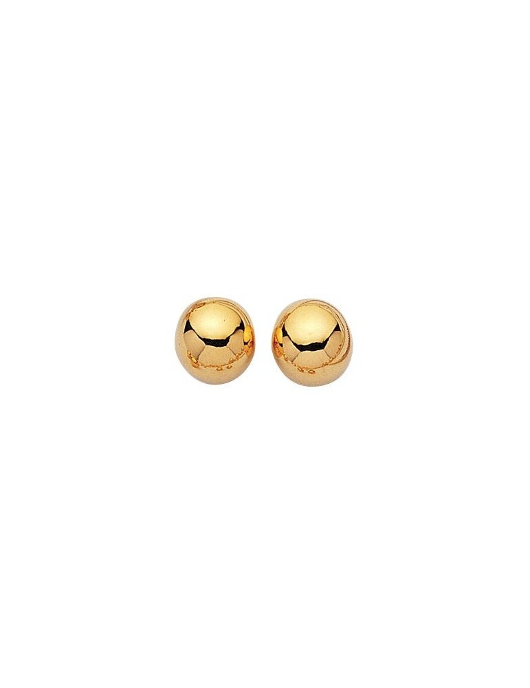 BOUCLES BOULE 7MM PLAQUÉ OR