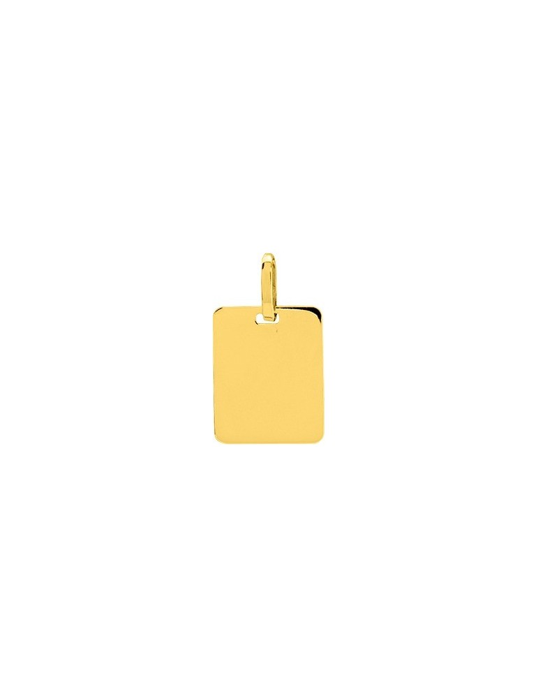 MÉDAILLE PLAQUE RECTANGLE OR 750/1000