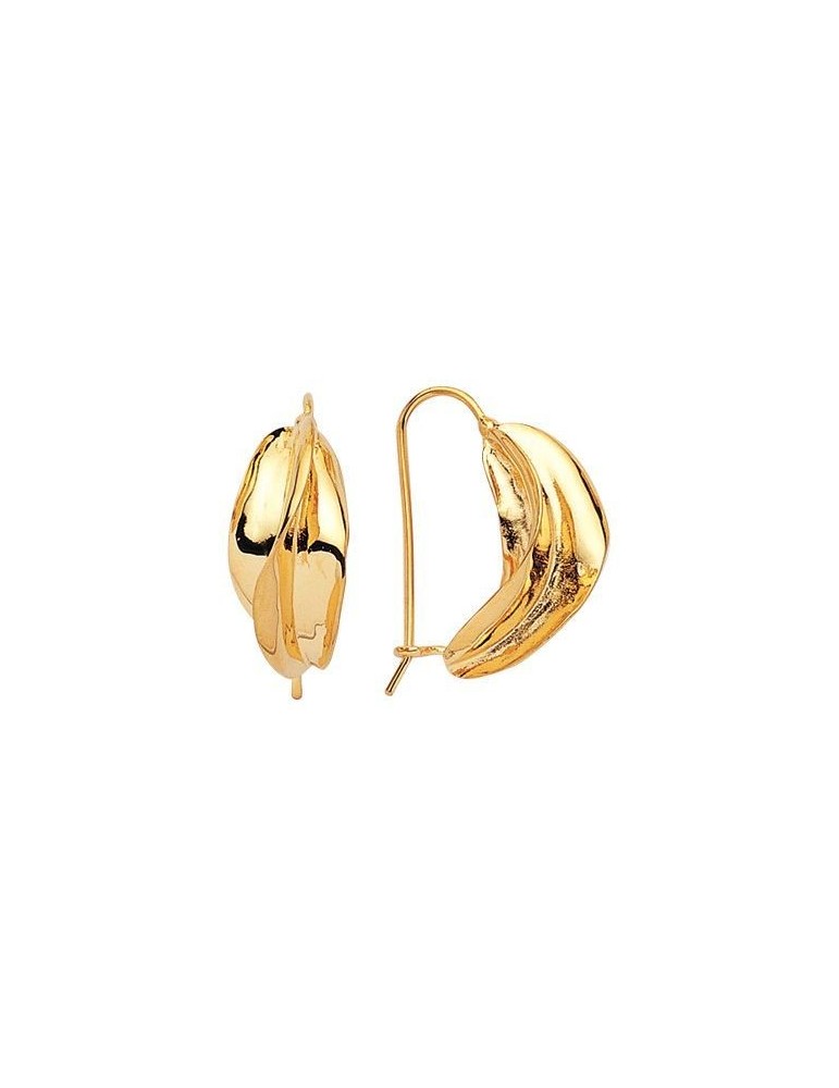 BOUCLES CARAMBOLES A BASCULE PLAQUÉ OR