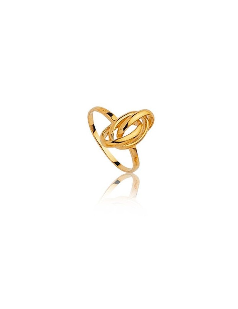 BAGUE NOEUD FORÇAT PLAQUÉ OR